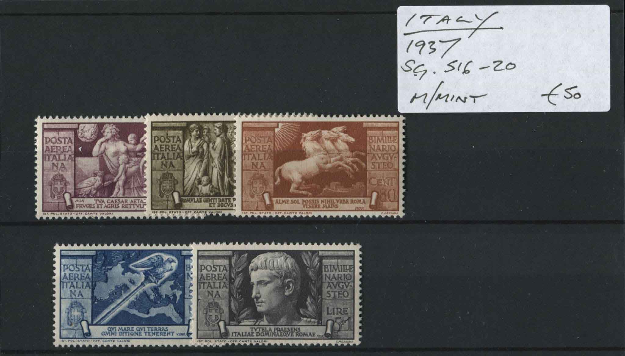 Italy 1937 SG.516-20 M/M