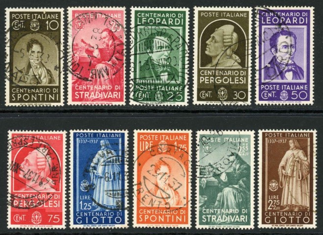 Italy 1937 SG.521-530 F/U