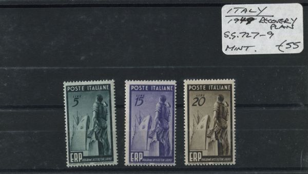 Italy 1949 SG.727-9 Mint