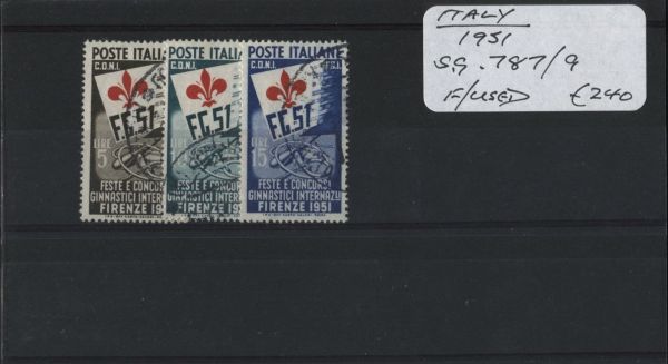 Italy 1951 SG.787-9 F/U