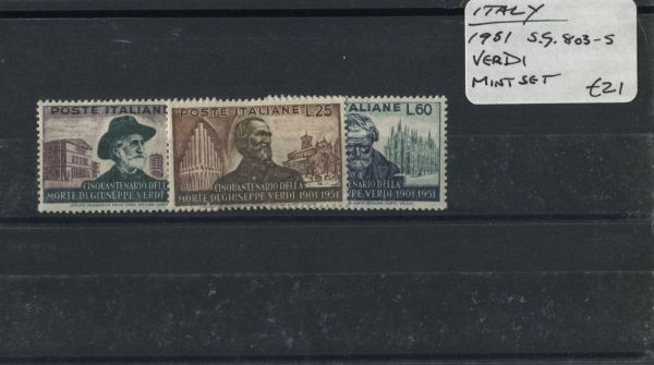 Italy 1951 SG.803-5 Mint