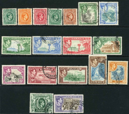 Jamaica 1838-52 SG.121-133a F/U