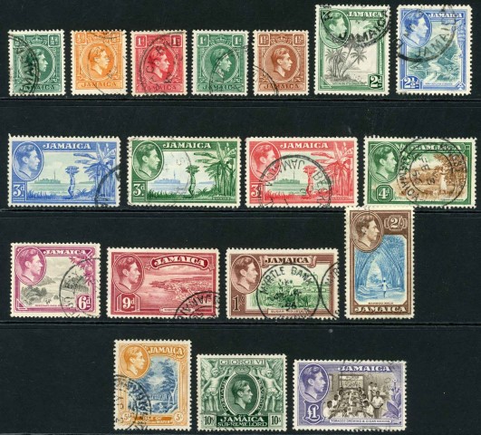 Jamaica 1938-52 SG.121-133a F/U