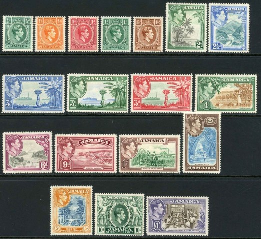 Jamaica 1938-52 SG.121-133a M/M