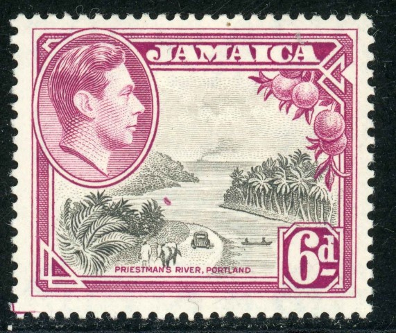 Jamaica 1938 SG.128 M/M UFO flaw