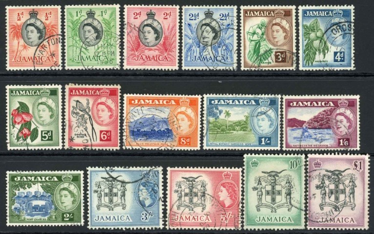 Jamaica 1956-58 SG.159-174 F/U