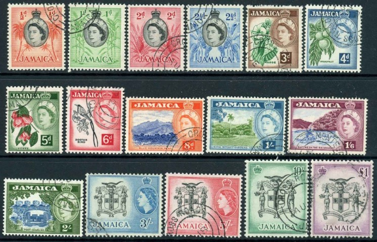 Jamaica 1956-58 SG.159-174 F/U (1)