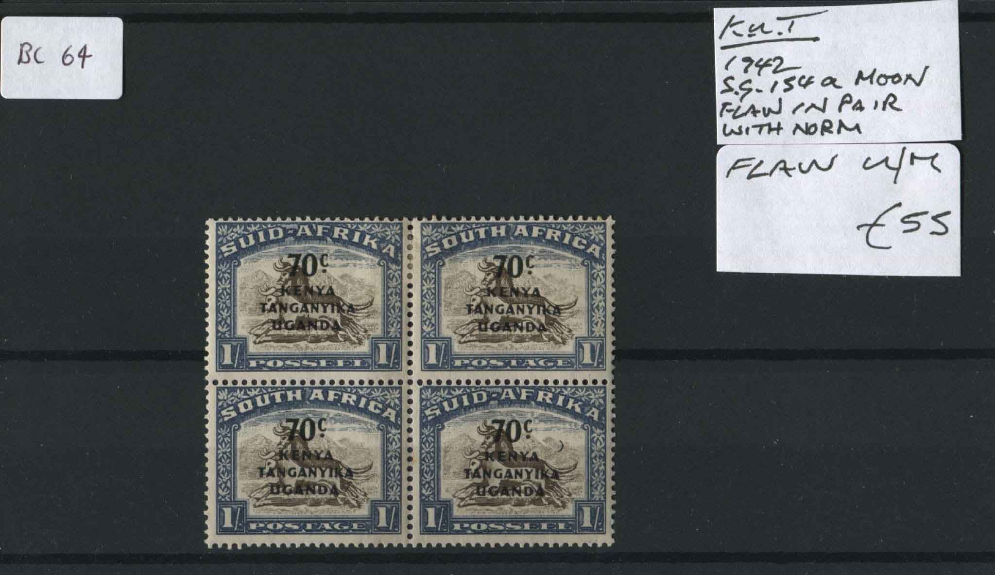 K.U.T. 1941-42 SG.154a Moon Flaw in Pair with normal M/M