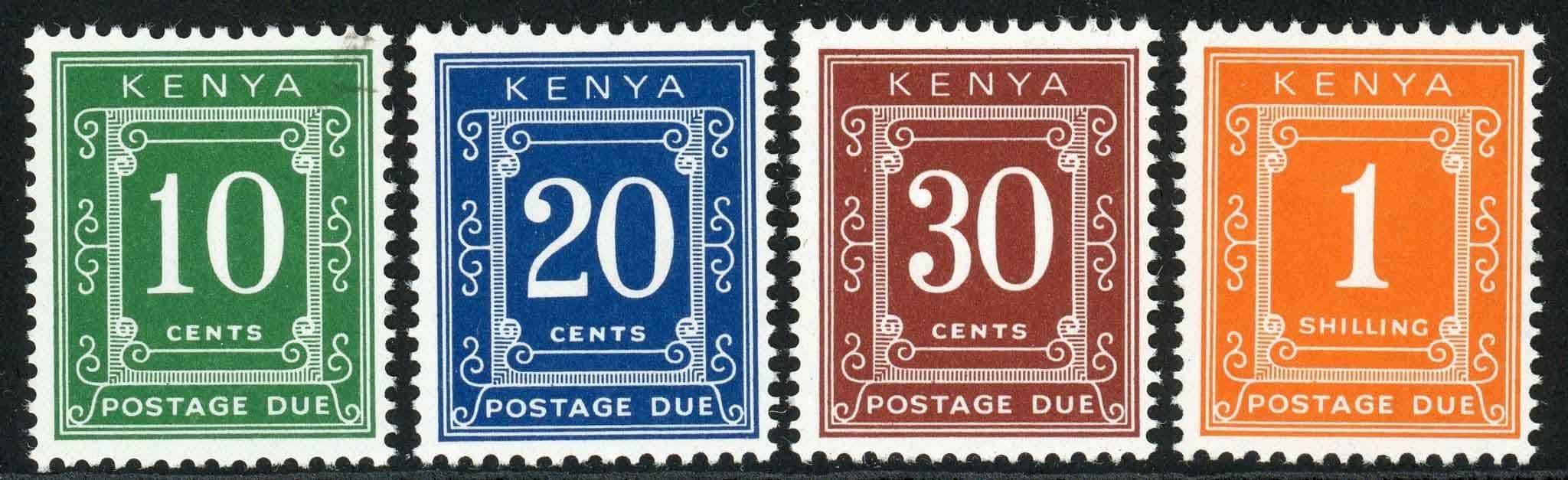 Kenya 1971-73 SG.D19-D22 U/M