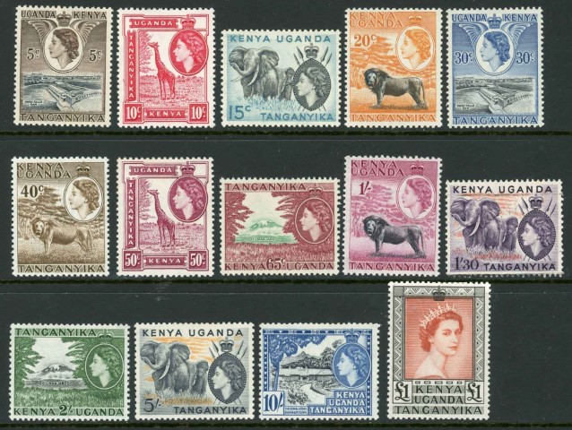 Kenya, Uganda and Tanganyika 1954-59 SG.167-180 M/M