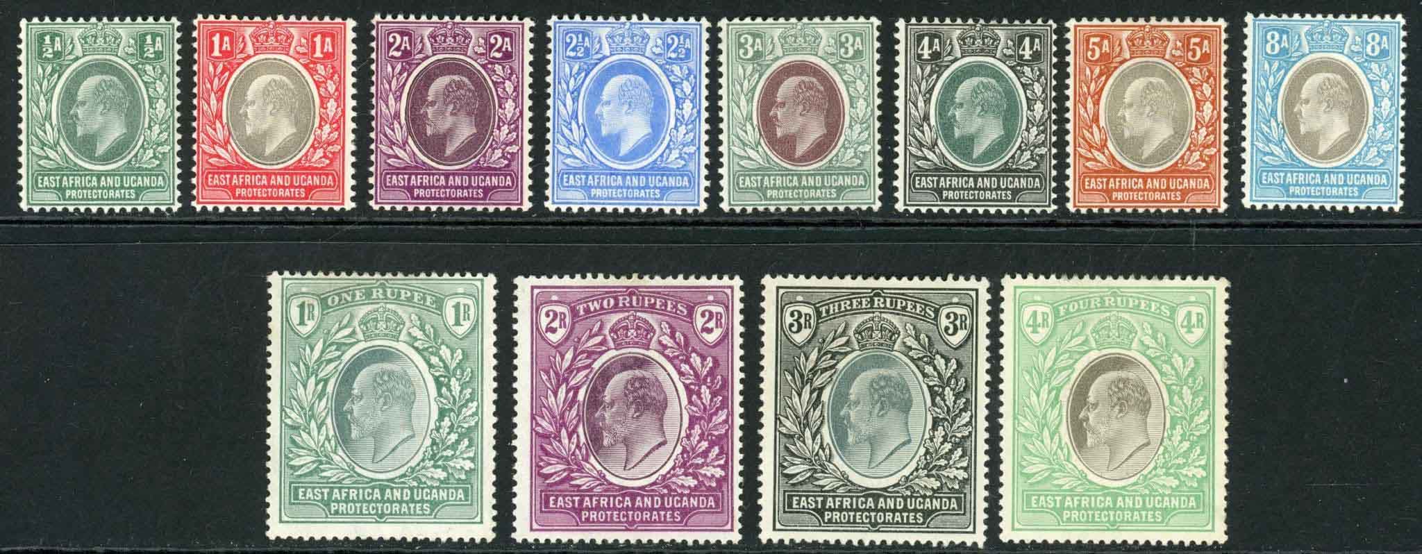 Kenya, Uganda & Tanganyika 1903-04 SG.1-12 M/M (short set)