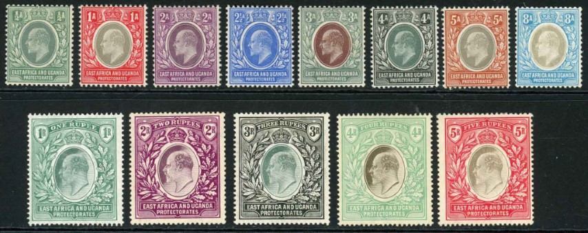 Kenya, Uganda & Tanganyika 1904-07 SG.17-30 M/M