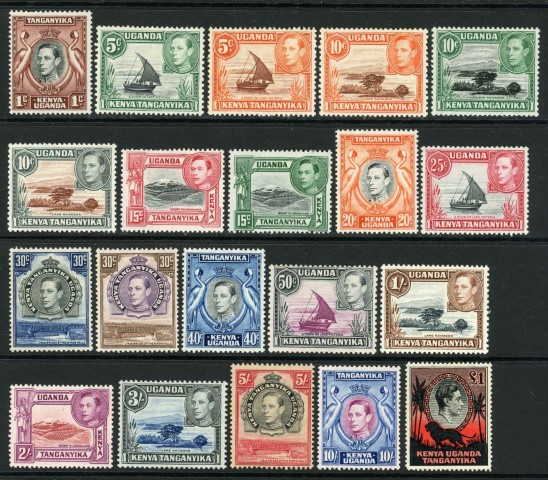 Kenya, Uganda & Tanganyika 1938-54 SG.131-150b M/M