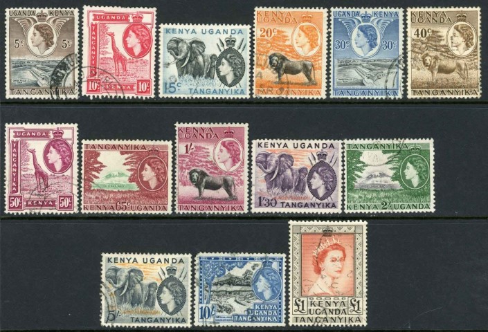 Kenya, Uganda & Tanganyika 1954-59 SG.167-180 F/U