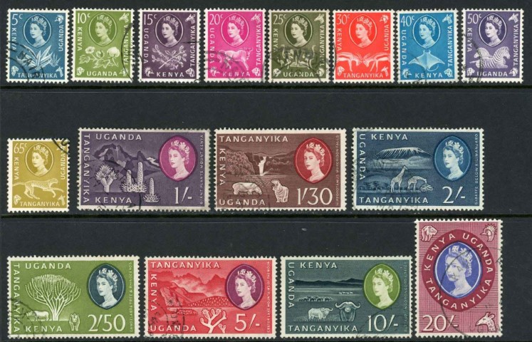 Kenya, Uganda & Tanganyika 1960-62 SG.183-198 F/U (1)