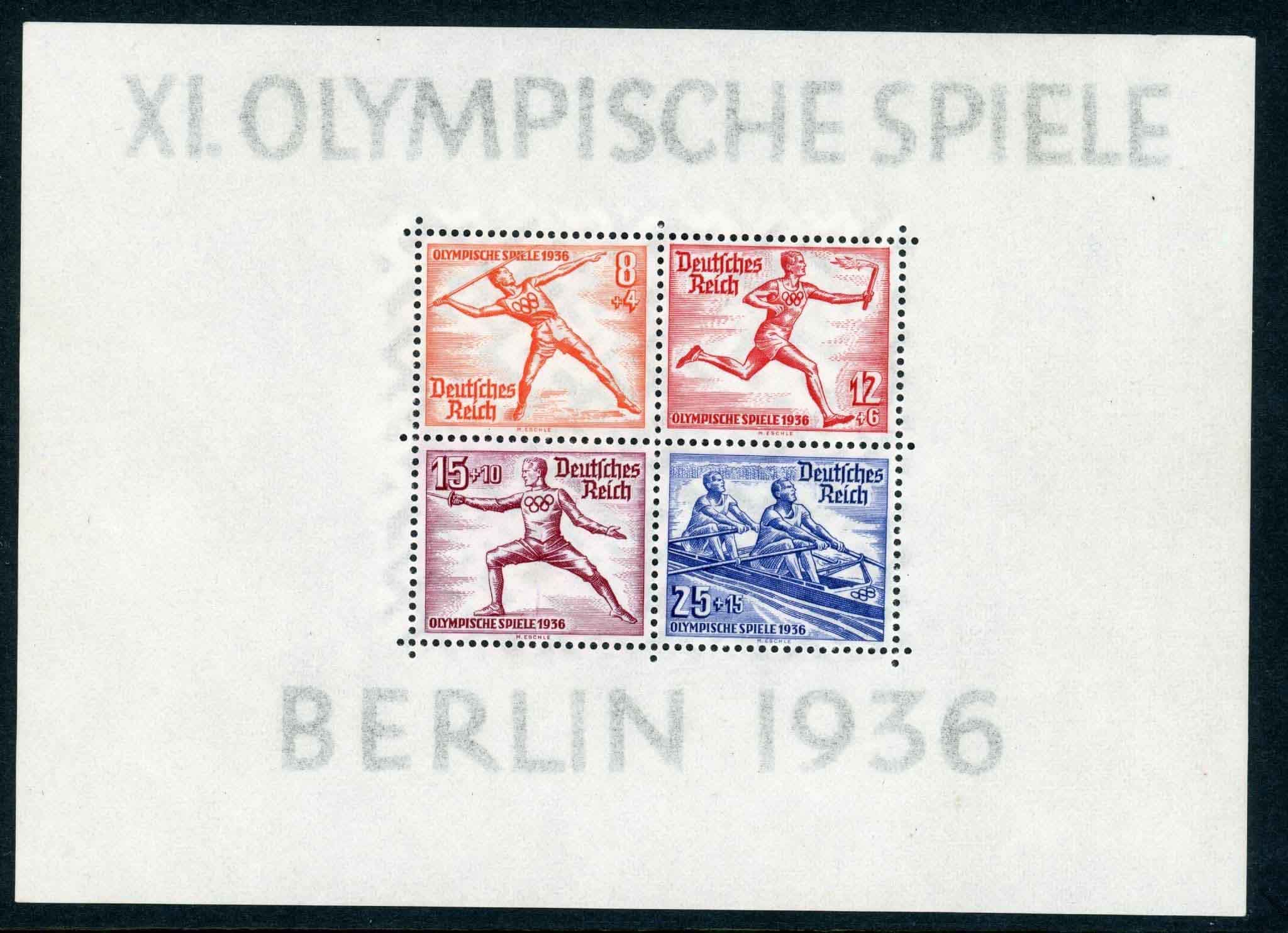 Germany 1936 SG.MS613a L/M/M (2 sheets)