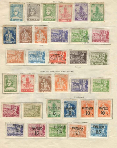 Hungary Overprint Fiume 1918-1924c Collection, Mixed Conditions