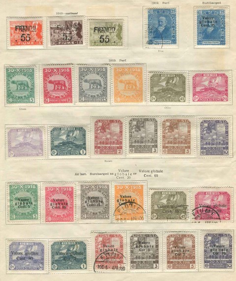 Hungary Overprint Fiume 1918-1924c Collection, Mixed Conditions