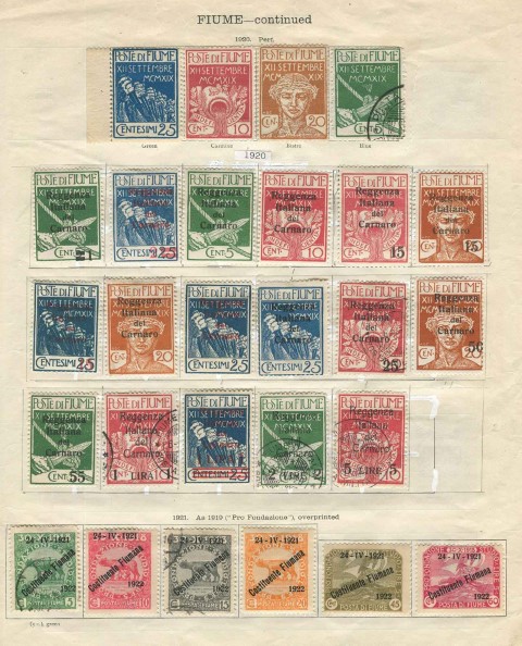 Hungary Overprint Fiume 1918-1924c Collection, Mixed Conditions