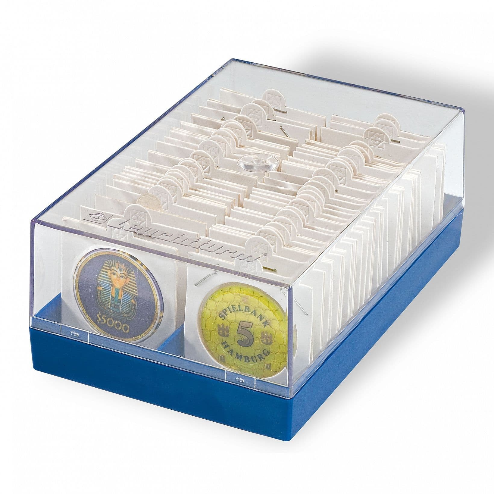 Plastic Box For 100 Coin Holders, Blue