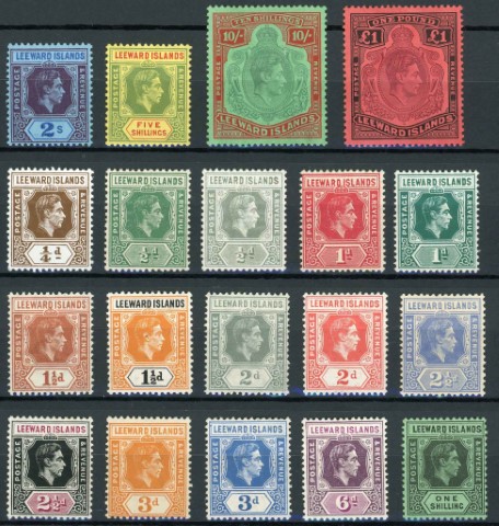 Leeward Islands 1938-1951 SG.95-114c M/M