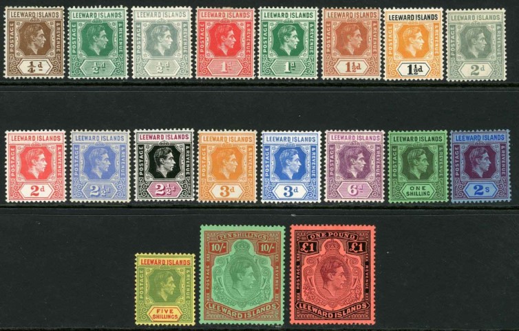 Leeward Islands 1938-51 SG.95-114c M/M