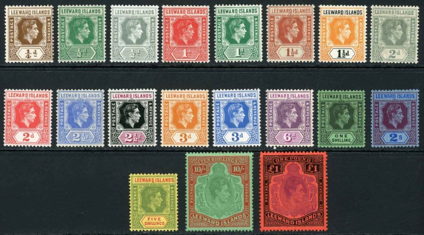 Leeward Islands 1938-51 SG.95-114c M/M