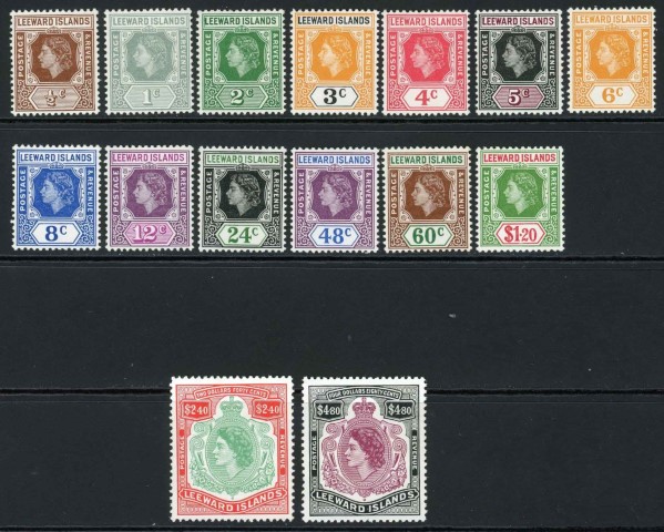 Leeward Islands 1954 SG.126-140 M/M