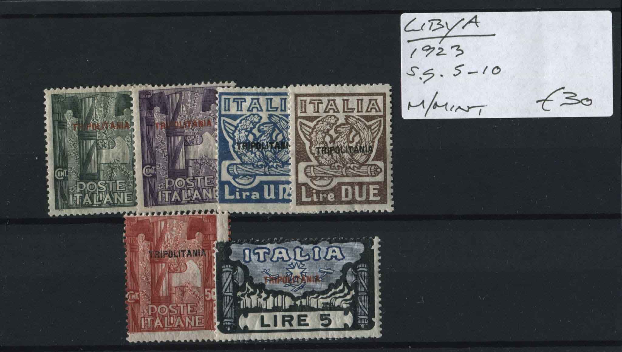 Libya 1923 SG.5-10 M/M