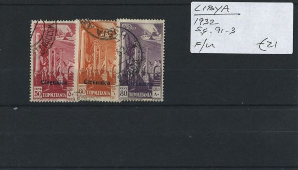 Libya 1932 SG.91-3 F/U