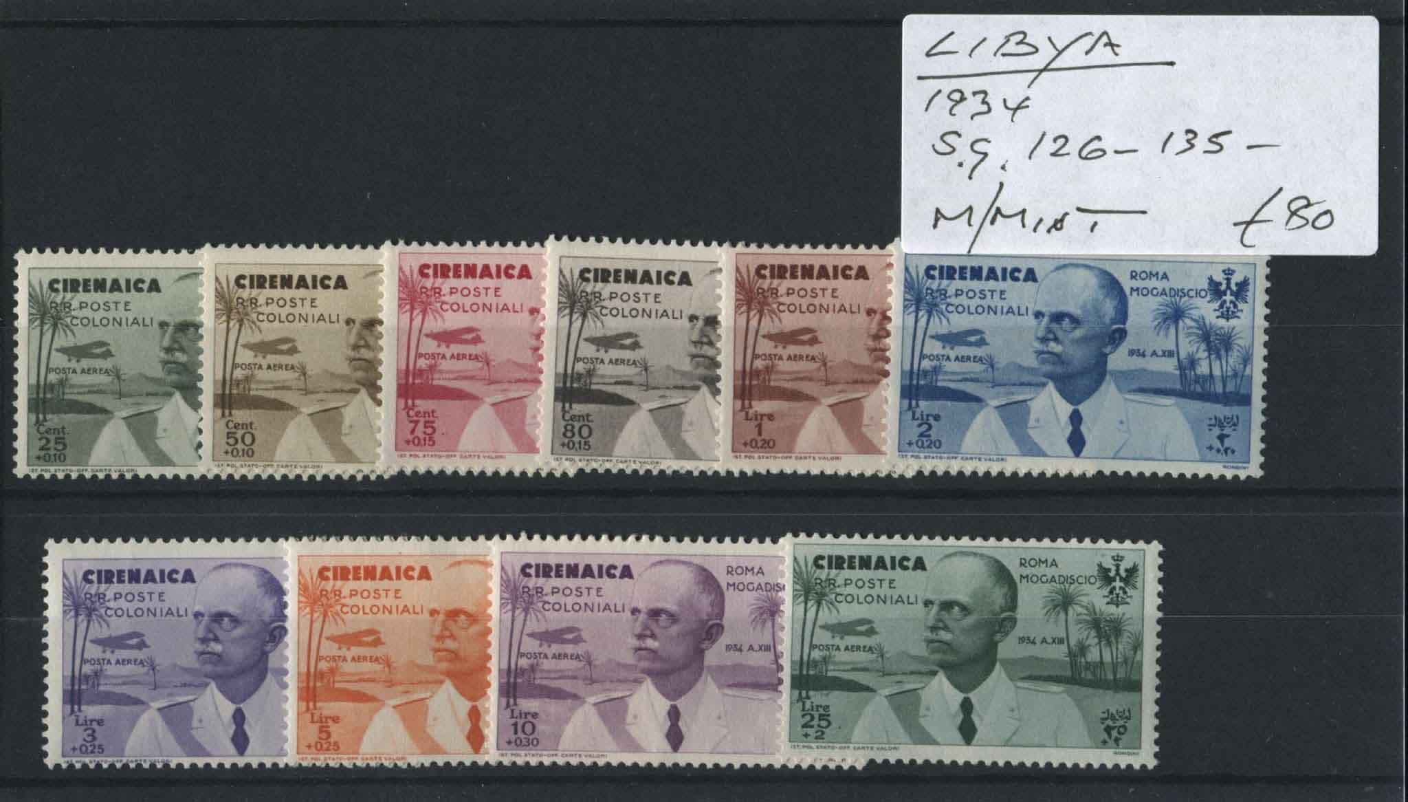 Libya 1934 SG.126-135 M/M