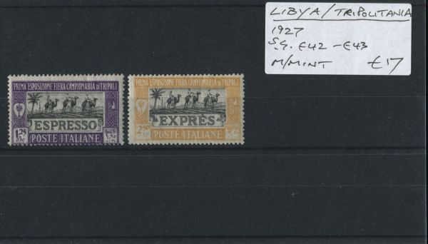 Libya / Tripolitania 1927 SG.E42-43 M/M