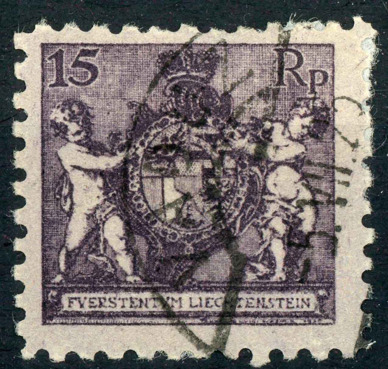 Liechtenstein 1921 SG.54B P9 F/U