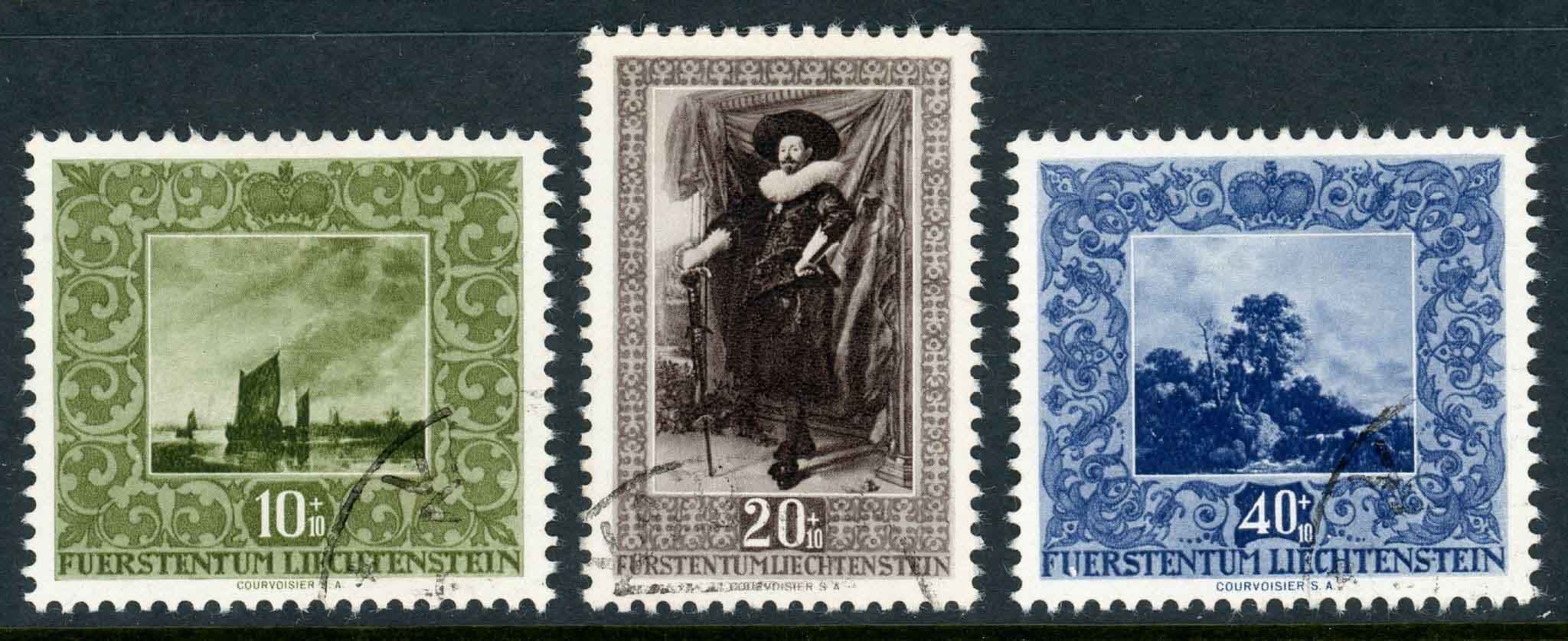 Liechtenstein 1951 SG.299-301 F/U