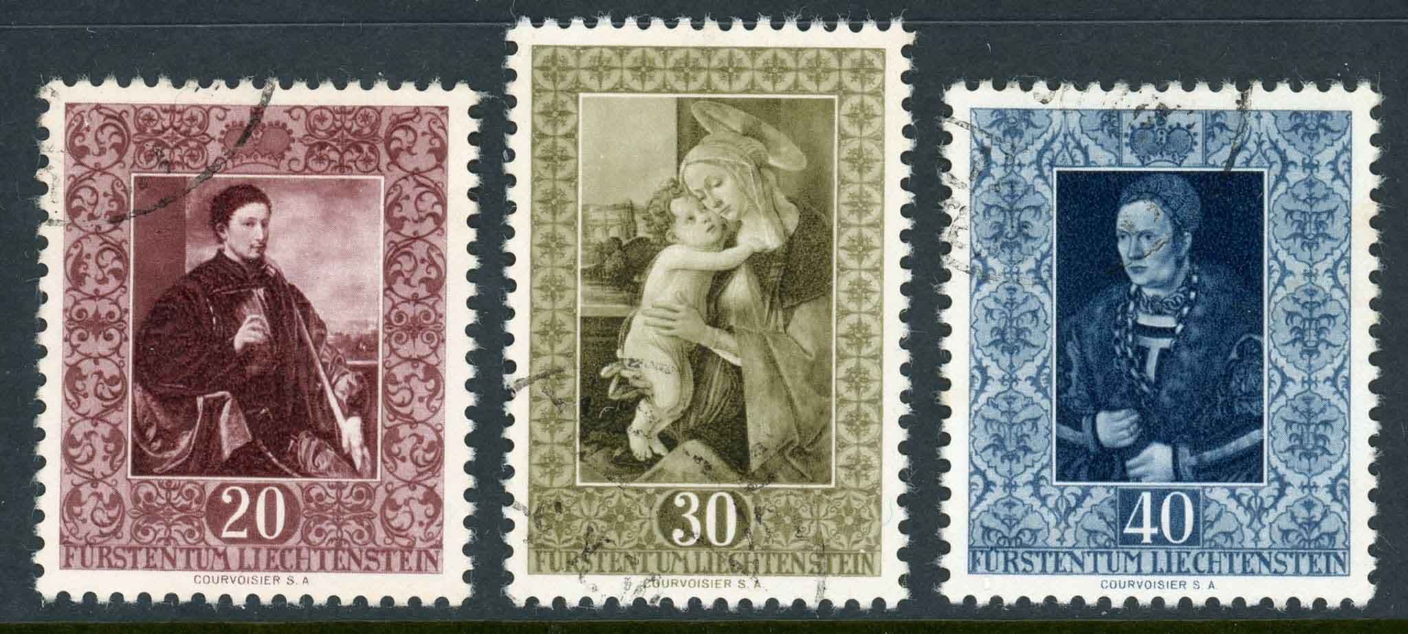 Liechtenstein 1952 SG.305-307 F/U