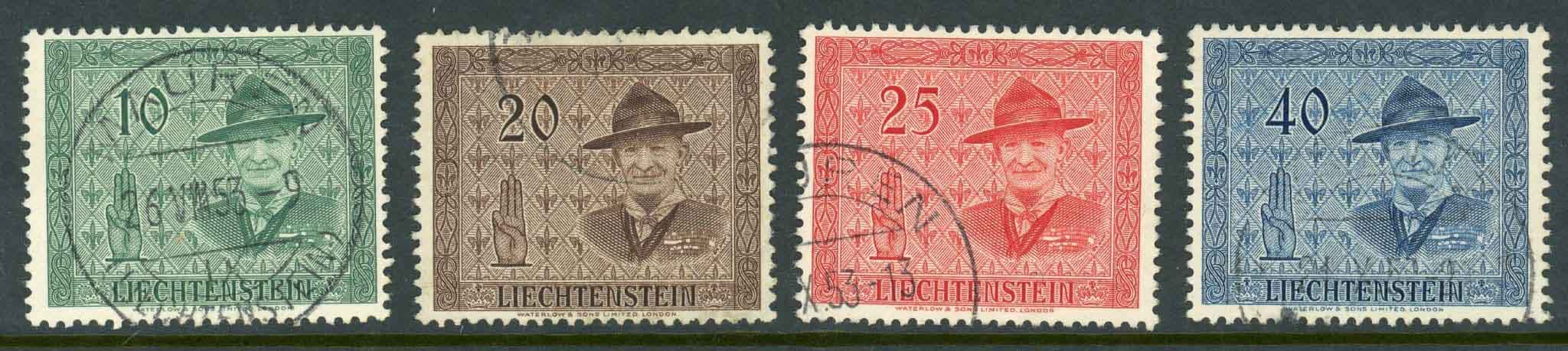 Liechtenstein 1953 SG.313-316 F/U