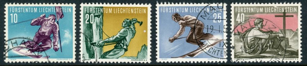 Liechtenstein 1955 SG.332-335 F/U