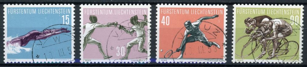 Liechtenstein 1958 SG.363-366 F/U