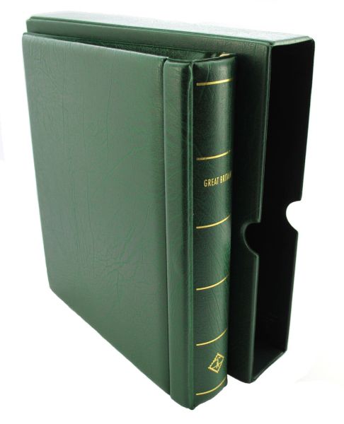 LIGHTHOUSE ''PERFECT'' Turn-bar Binder imprint Great Britain, incl. slipcase green