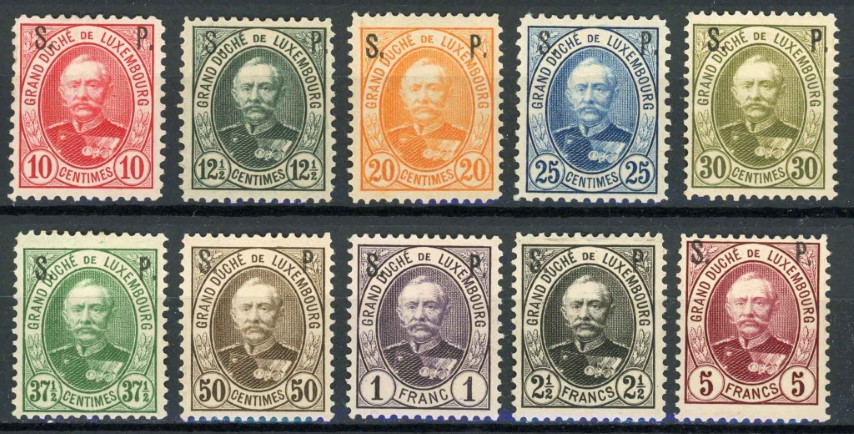 Luxembourg 1893 SG.O188-O197 M/M