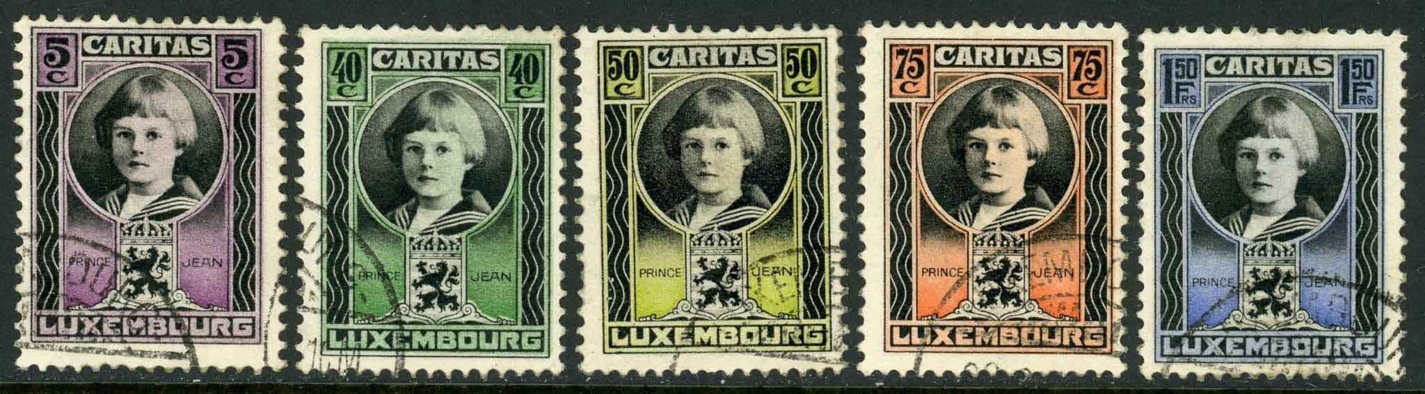 Luxembourg 1926 SG.256-260 F/U