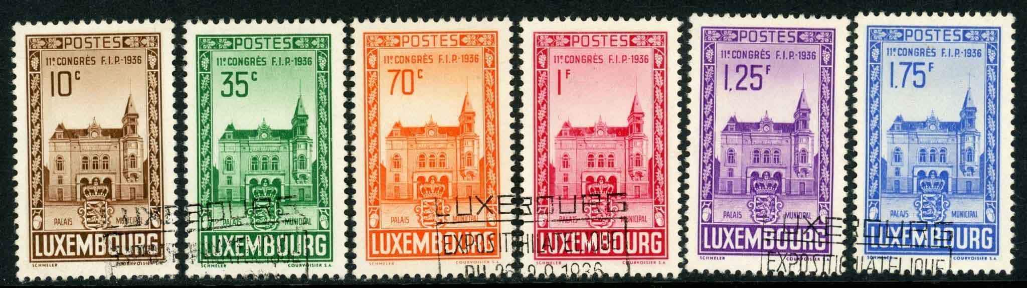 Luxembourg 1936 SG.347-352 F/U