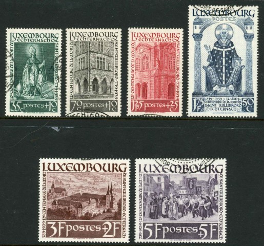 Luxembourg 1938 SG.366-371 F/U