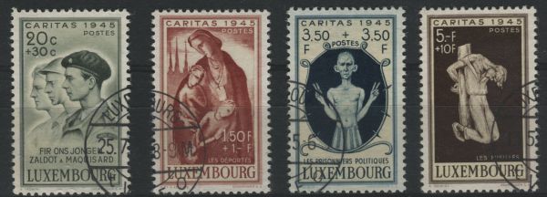 Luxembourg 1945 SG.475-478 F/U