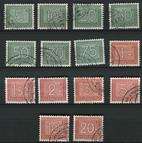 Luxembourg 1946-1947 SG.D488-D501 F/U