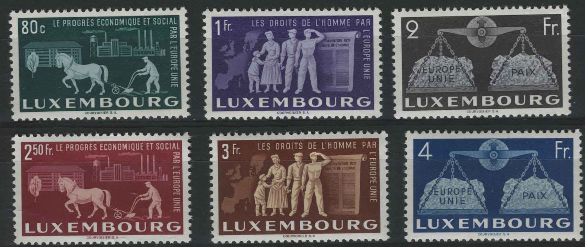 Luxembourg 1951 SG.543-548 U/M