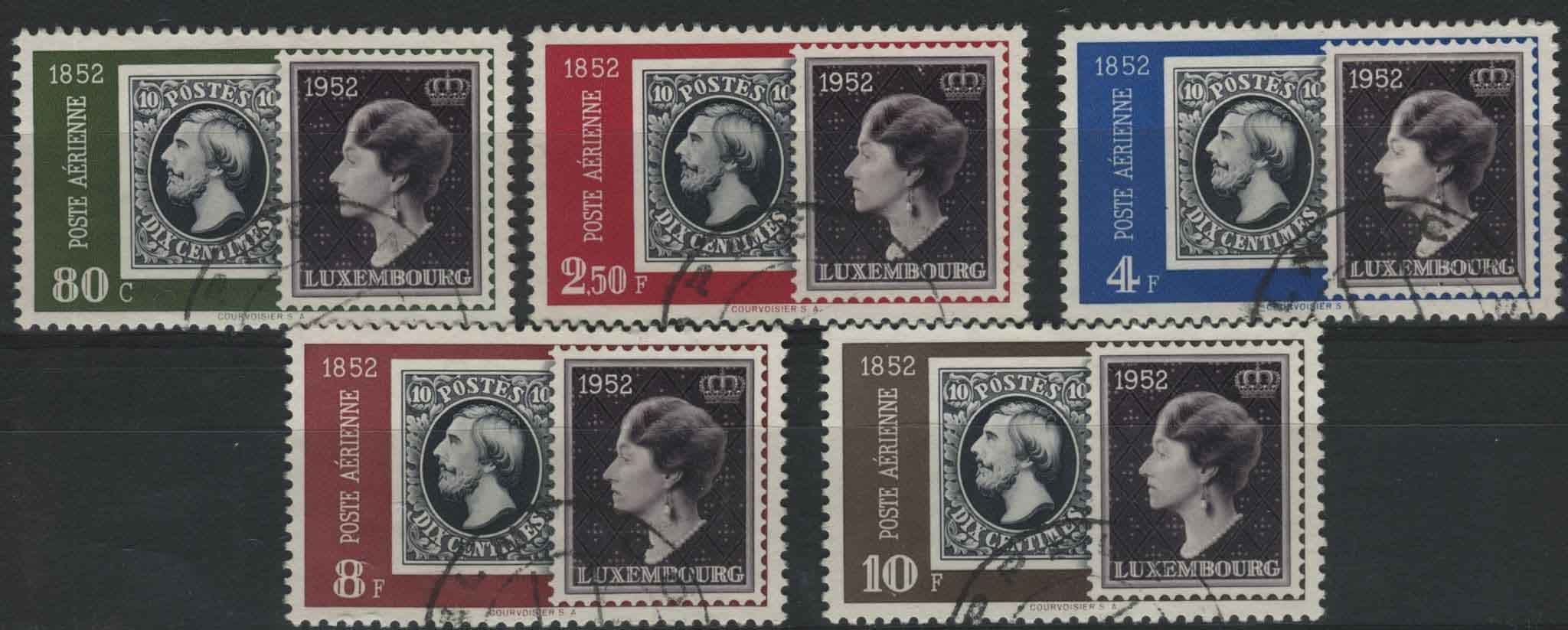 Luxembourg 1952 SG.552a-552e F/U