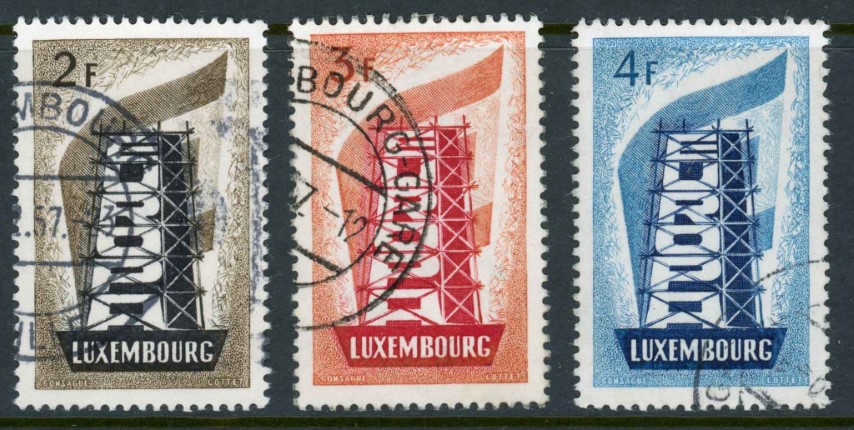 Luxembourg 1956 SG.609-611 F/U