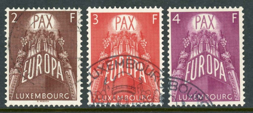 Luxembourg 1957 SG.626-628 F/U