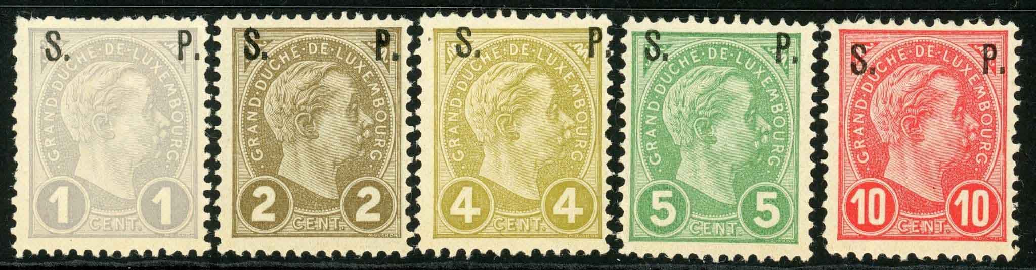 Luxembourg / Official 1898 SG.O213-O217 M/M